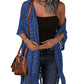 🏖️ Sommer-Sale 60% Rabatt 🏝️Boho Strick Cardigan mit Fransen ✨Damen durchscheinender Lochstrick Überwurf | atmungsaktiver Sommer Strickjacke für Alltag & Abendoutfit
