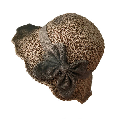 🎀60 % RABATT👒Strohhut mit Retro-Schleife – Faltbar & atmungsaktiv für den Sommer🏖️