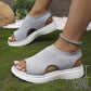 🏖️ Sommer-Sale 60% Rabatt 🏝️👡Damen Strick-Plateausandalen ✨Atmungsaktive bequeme Sommersandalen mit weicher Sohle für Stadt & Spaziergänge