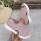 🏖️ Sommer-Sale 60% Rabatt 🏝️👡Damen Strick-Plateausandalen ✨Atmungsaktive bequeme Sommersandalen mit weicher Sohle für Stadt & Spaziergänge