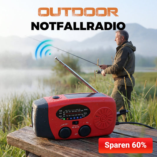 📻 60% RABATT!⚡Solar-Kurbel Notfallradio – Mit Powerbank, Wetteralarm, USB & 7 Tage Akku für Outdoor & Krise 🌧️