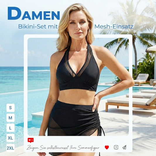 💥🏖️ 60% WEG! Hoher Bund, Mesh & Figurformender Bikini 🌊☀️