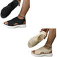 🏖️ Sommer-Sale 60% Rabatt 🏝️👡Damen Strick-Plateausandalen ✨Atmungsaktive bequeme Sommersandalen mit weicher Sohle für Stadt & Spaziergänge