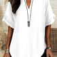 🏖️ Sommersalg 60 % rabatt 🏝️👚Modisches lockeres einfarbiges Kurzarm-Oberteil🍃