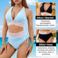 🏖️ Sommer-Sale 60% Rabatt 🏝️👙Hoch taillierte Bikini-Sets mit Bauchkontrolle und Farbblockdesign🌊