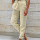 🌸Spring Sale 60% OFF🌿👖Damenhose aus Baumwolle & Leinen mit Elastischem Bund – Bequem, Atmungsaktiv & Lässiger Look 🥰