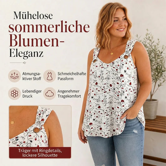 ⏰LETZTER TAG! 60 % RABATT👚Sommer-Tanktop für Damen mit Blumenmuster🏖️