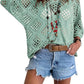 🏖️ Sommer-Sale 60% Rabatt 🏝️👚Damen Boho Häkeloberteil mit V-Ausschnitt | Luftiges Lochstrick Shirt für den Sommer✨