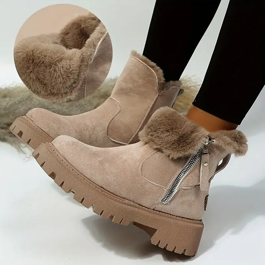 👢Seitlicher Reißverschluss – Superwarme Winter-Knöchelstiefel🎁