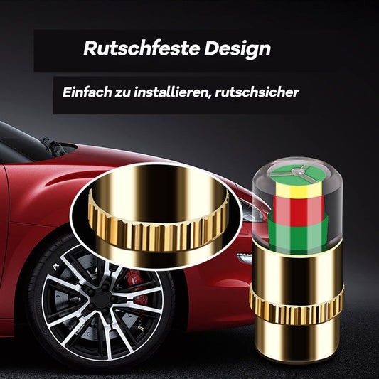 🚗4 Stück Reifendrucküberwachungs-Ventilkappen für Autos🔥