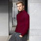 👜👜Die Wahl des Erfolgs👔👔Slim Fit Langarm-T-Shirt für Herren mit Stehkragen