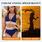 🏖️ Sommer-Sale 60% Rabatt 🏝️👙Hoch taillierte Bikini-Sets mit Bauchkontrolle und Farbblockdesign🌊