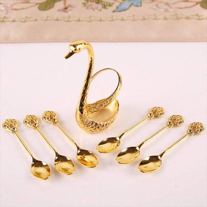 🦢✨☕Kreatives Kaffeerührlöffel-Set mit Schwanen-Design (6 Löffel)