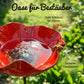 🌼Handgefertigter Metall Blumen-Gartenstecker 🐦 Vogeltränke & Insekten-Trinkstelle, Wetterfest Gartendekoration für Beet, Wege & Außenbereich, Einzigartiges Deko Geschenk