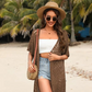 🏖️ Sommer-Sale 60% Rabatt 🏝️Boho Strick Cardigan mit Fransen ✨Damen durchscheinender Lochstrick Überwurf | atmungsaktiver Sommer Strickjacke für Alltag & Abendoutfit