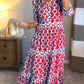⏰Letzter Tag: 60% Rabatt! 🌸👗Maxikleid für Damen mit Geometrischem Print & V-Ausschnitt – Figurbetont, Leichter Stoff & Perfekt Für Frühling & Sommer ☀️