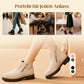 🥾 Promo 50 % – Damenschuhe trendig und komfortabel, runde Spitze mit Zip 🌟👢