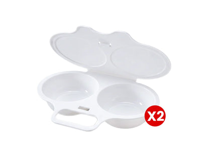 💥KAUFE 1, ERHALTE 1 GRATIS!🥚 🍳Mikrowellen-Eierkocher🎁Doppelkammer-Dampfgarer, schnelles Aufheizen, Antihaft-PP – ideal für Zuhause, Büro & unterwegs!