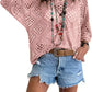 🏖️ Sommer-Sale 60% Rabatt 🏝️👚Damen Boho Häkeloberteil mit V-Ausschnitt | Luftiges Lochstrick Shirt für den Sommer✨