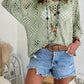 🏖️ Sommer-Sale 60% Rabatt 🏝️👚Damen Boho Häkeloberteil mit V-Ausschnitt | Luftiges Lochstrick Shirt für den Sommer✨