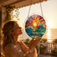🔥Letzter Tag: 60% Rabatt!⏰🎐🌈Acryl Sonnenuntergang & Meer Puzzle Fensterhänger🍃