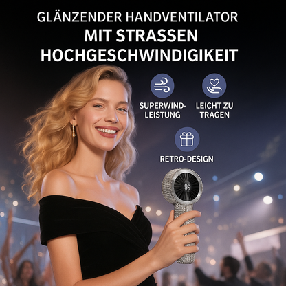 🌞Sommer-Schnäppchen🔥Tragbarer Handventilator im Diamant-Design
