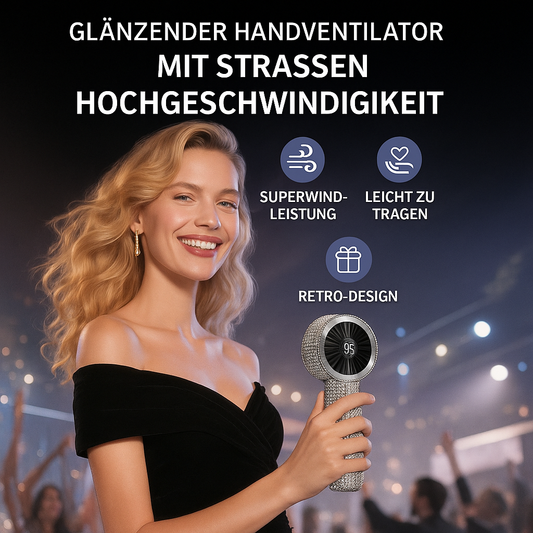 🌞Sommer-Schnäppchen🔥Tragbarer Handventilator im Diamant-Design