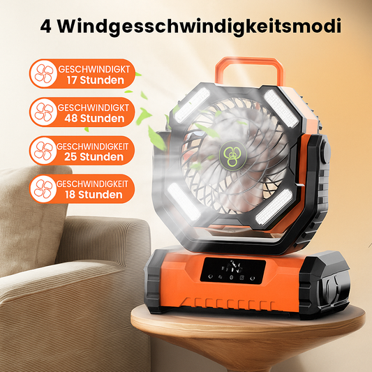 🌞Sommer-Schnäppchen🔥Tragbarer oszillierender Ventilator mit Fernbedienung