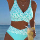 🏖️ Sommer-Sale 60% Rabatt 🏝️👙Damens Hochtailliertes Zweiteiliges Bikini-Set 🌊