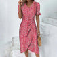 🌷 Last Day 50%Rabatt auf das florale V-Ausschnitt-gedruckte Kleid von V-Ausschnitt