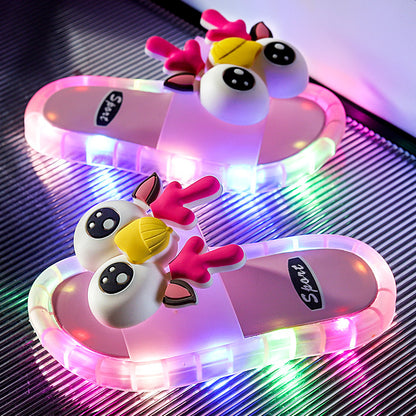 🏖️ Sommer-Sale 60% Rabatt 🏝️🩴💡Kinder Leuchtende Hausschuhe👣✨