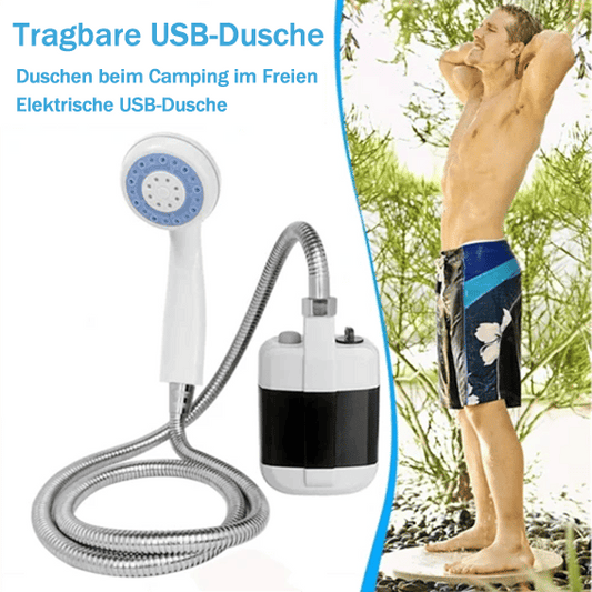 🚿Bleiben Sie draußen frisch ✨Tragbare Campingdusche mit einstellbarem Durchfluss – für einfaches und bequemes Reinigen im Freien!