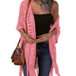 🏖️ Sommer-Sale 60% Rabatt 🏝️Boho Strick Cardigan mit Fransen ✨Damen durchscheinender Lochstrick Überwurf | atmungsaktiver Sommer Strickjacke für Alltag & Abendoutfit