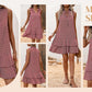 ⏰Letzter Tag der Aktion:60 % Rabatt🔥💃Damenkleid mit Schleife und geometrischem Muster👗