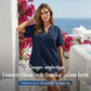 🏖️ Sommersalg 60 % rabatt 🏝️👚Modisches lockeres einfarbiges Kurzarm-Oberteil🍃