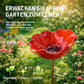 🌼Handgefertigter Metall Blumen-Gartenstecker 🐦 Vogeltränke & Insekten-Trinkstelle, Wetterfest Gartendekoration für Beet, Wege & Außenbereich, Einzigartiges Deko Geschenk