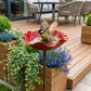 🌼Handgefertigter Metall Blumen-Gartenstecker 🐦 Vogeltränke & Insekten-Trinkstelle, Wetterfest Gartendekoration für Beet, Wege & Außenbereich, Einzigartiges Deko Geschenk