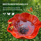 🌼Handgefertigter Metall Blumen-Gartenstecker 🐦 Vogeltränke & Insekten-Trinkstelle, Wetterfest Gartendekoration für Beet, Wege & Außenbereich, Einzigartiges Deko Geschenk