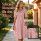 🏖️ Sommer-Sale 60% Rabatt 🏝️👗Lässiges V-Ausschnitt-Kleid für Damen mit Print & Taschen✨