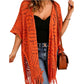 🏖️ Sommer-Sale 60% Rabatt 🏝️Boho Strick Cardigan mit Fransen ✨Damen durchscheinender Lochstrick Überwurf | atmungsaktiver Sommer Strickjacke für Alltag & Abendoutfit