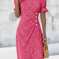 🌷 Last Day 50%Rabatt auf das florale V-Ausschnitt-gedruckte Kleid von V-Ausschnitt
