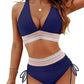 🏖️ Sommer-Sale 60% Rabatt 🏝️👙Hoch taillierte Bikini-Sets mit Bauchkontrolle und Farbblockdesign🌊