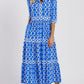 ⏰Letzter Tag: 60% Rabatt! 🌸👗Maxikleid für Damen mit Geometrischem Print & V-Ausschnitt – Figurbetont, Leichter Stoff & Perfekt Für Frühling & Sommer ☀️