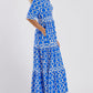 ⏰Letzter Tag: 60% Rabatt! 🌸👗Maxikleid für Damen mit Geometrischem Print & V-Ausschnitt – Figurbetont, Leichter Stoff & Perfekt Für Frühling & Sommer ☀️