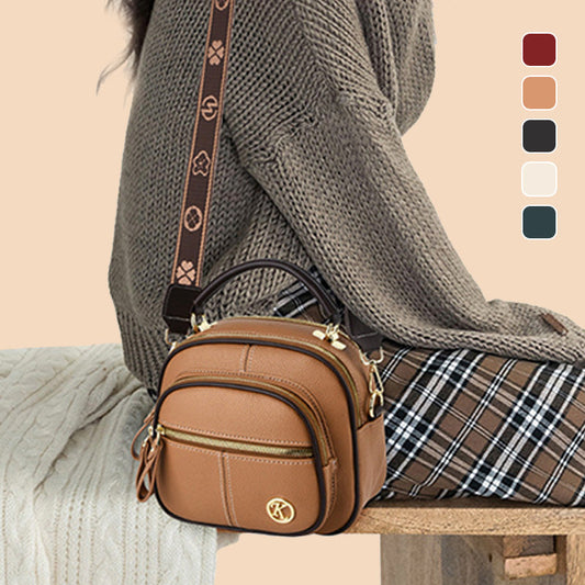🔥Letzter Tag: 60% Rabatt! ⏰👜✨ Klassische Crossbody-Tasche aus PU-Leder – Vielseitig, verstellbarer breiter Gurten & viele Fächer
