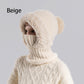 ❄️🧣Damen Winter Einteilig Gestrickte Mütze Schal Maske🎁