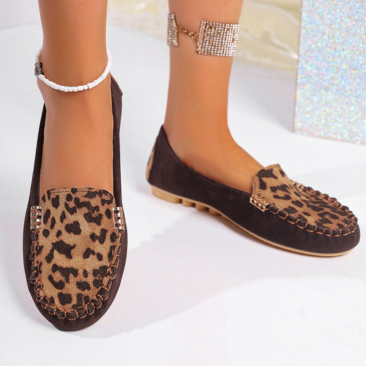 🔥Letzter Tag: 60% Rabatt! ⏰🐆✨Patchwork-Loafer mit Leopardenmuster für Damen 👡