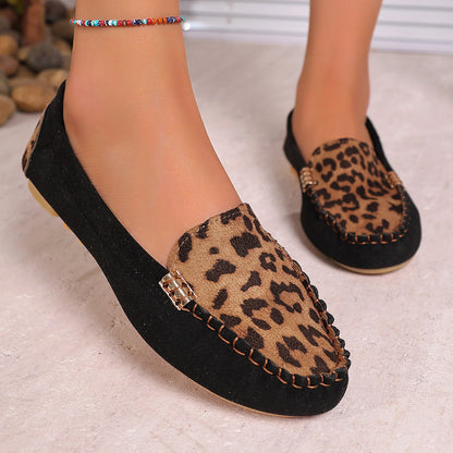 🔥Letzter Tag: 60% Rabatt! ⏰🐆✨Patchwork-Loafer mit Leopardenmuster für Damen 👡