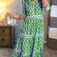 ⏰Letzter Tag: 60% Rabatt! 🌸👗Maxikleid für Damen mit Geometrischem Print & V-Ausschnitt – Figurbetont, Leichter Stoff & Perfekt Für Frühling & Sommer ☀️