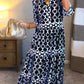 ⏰Letzter Tag: 60% Rabatt! 🌸👗Maxikleid für Damen mit Geometrischem Print & V-Ausschnitt – Figurbetont, Leichter Stoff & Perfekt Für Frühling & Sommer ☀️